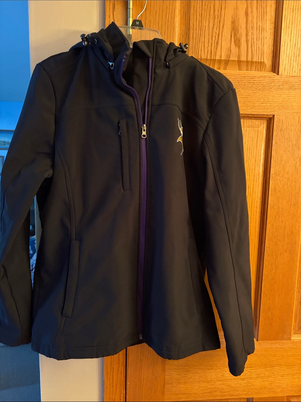 Minnesota Vikings Women's Softshell Full-Zip Hooded Jacket - Size Large